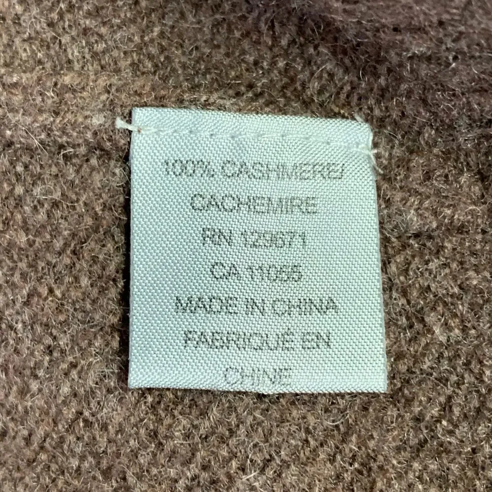 360 CASHMERE Size S Brown Cashmere Crew Neck Pullover